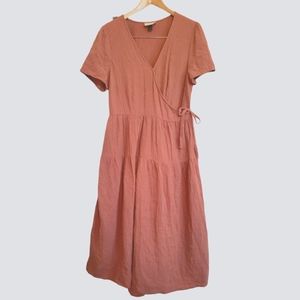 UNIVERSAL THREAD BLUSH PINK GAUZE WRAP DRESS EXCELLENT CONDITION SIZE LARGE